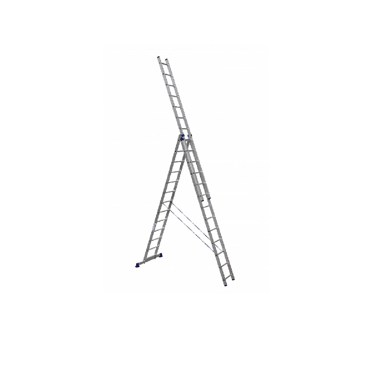 Лестница алюминиевая 3-х секц. 13 ступеней (арт 5313)                                                                                                                                                   