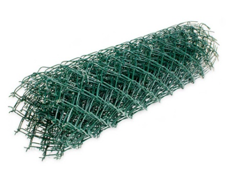 Сетка  рабица "ЗаСлон" 1,8х10 м ячейка 50 мм зеленая ПВХ ф1,75/2,5мм                                                                                                                                    