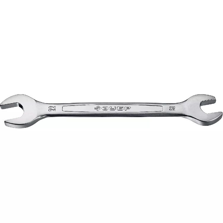 Ключ ЗУБР "МАСТЕР" гаечный рожковый, Cr-V сталь,хромированный, 19х22мм (27010-19-22)                                                                                                                    