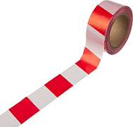 Лента сигнальная бело-красная 50мм (ЛЕН001)                                                                                                                                                             