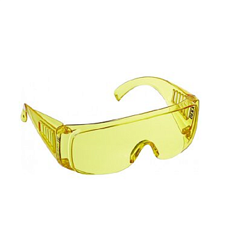 Очки DEXX защитные, поликарбонатная монолинза с боковой вентиляцией, желтые (11051)                                                                                                                     