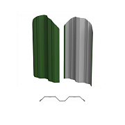 Штакетник М-образный фигурный 1500мм RAL 6005 (зеленый мох)                                                                                                                                             