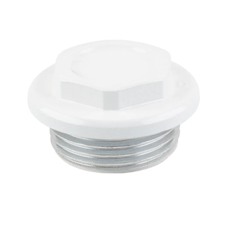 Радиаторная пробка глухая левая белая ( под алюм. радиатор)                                                                                                                                             