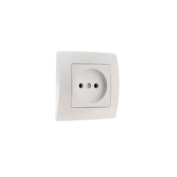 Розетка MAKEL Lilium Natural Kare с/у без з/к белая, 250В 16А 32001022                                                                                                                                  