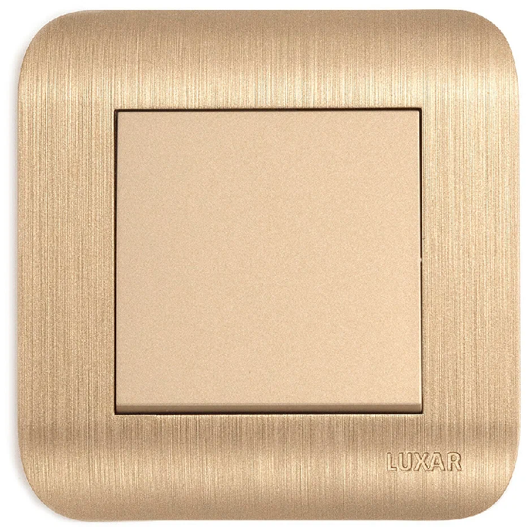 Выключатель LUXAR Deco с/у 1-кл. шампань с рифленой рамкой, 250В 10А (10.001.05)                                                                                                                        
