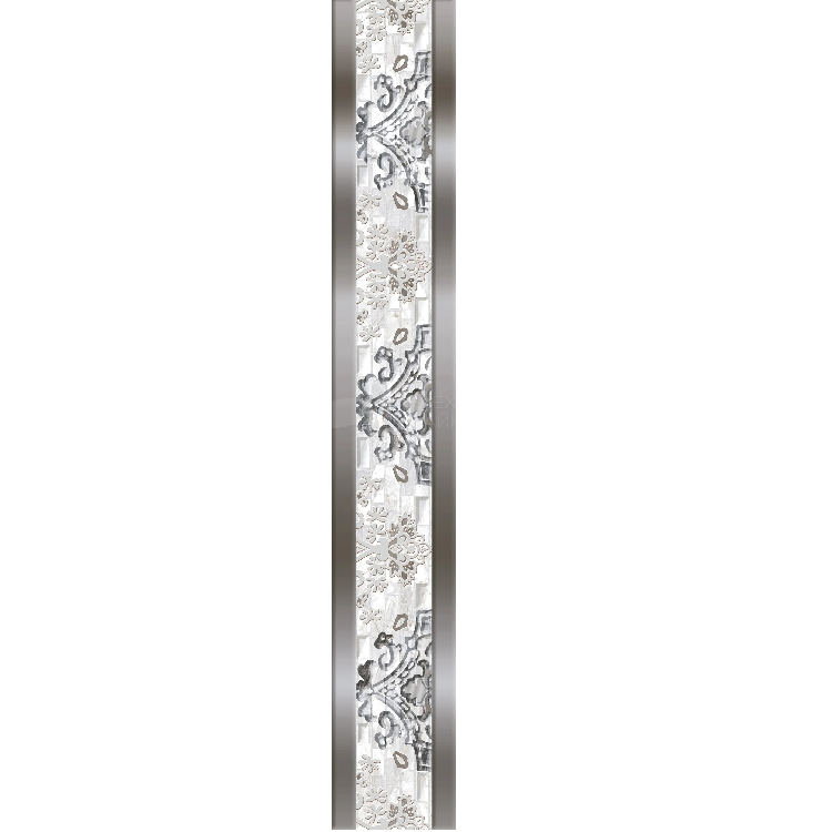 Бордюр Венеция G серая 9х60 (20шт)                                                                                                                                                                      