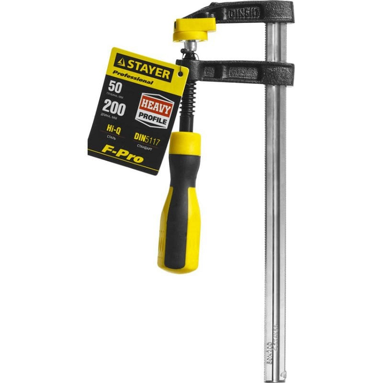 Струбцина STAYER HERCULES-F HF-20/5 Тип F 200/50мм (32095-050-200)                                                                                                                                      