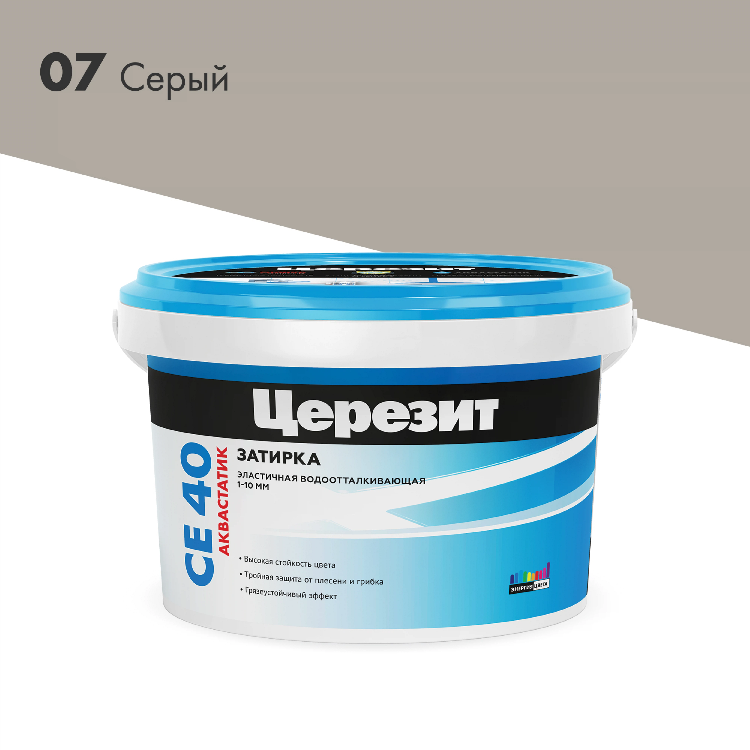 Затирка "CERESIT" СЕ 40 серый сланец №15 эл вод против 2кг                                                                                                                                              