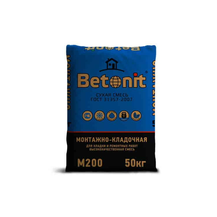 Смесь песчано-цементная М200 (40кг) кладочная Betonit                                                                                                                                                   