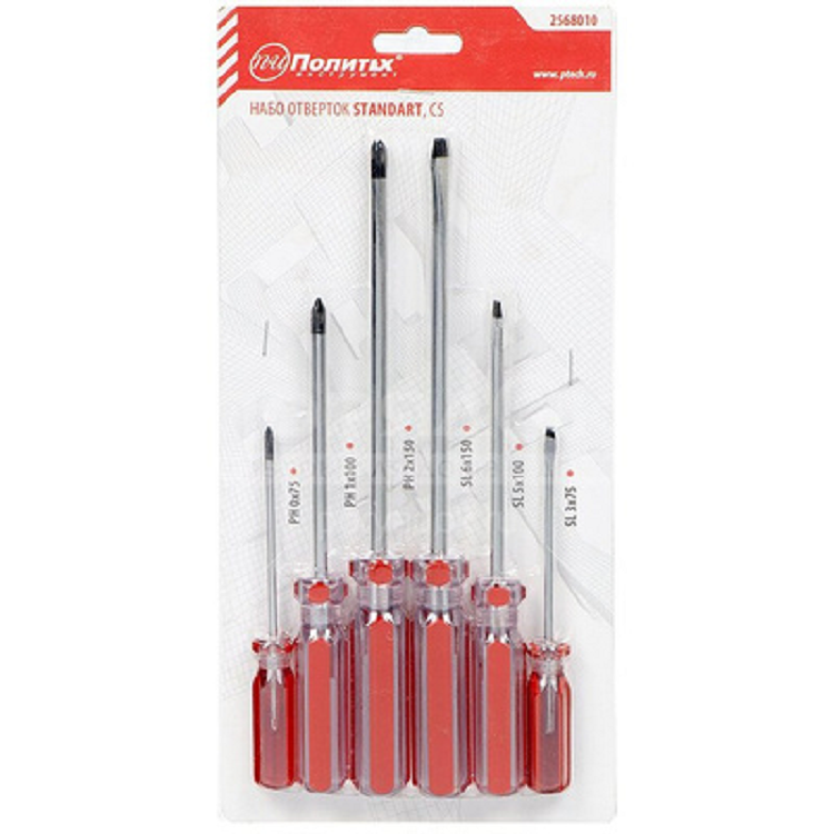 Набор отверток Standart, 6шт  2568010                                                                                                                                                                   