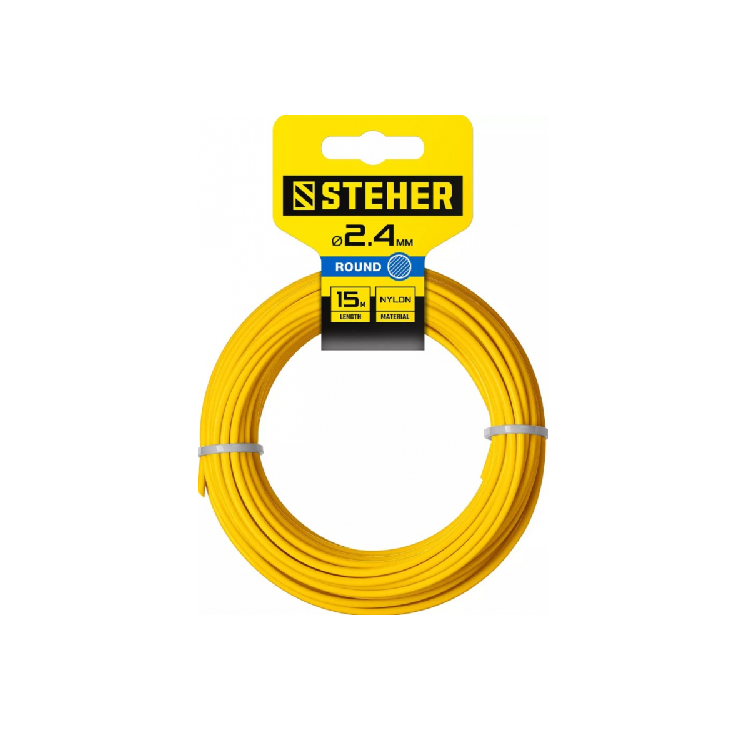 Леска для триммера STEHER  "круг" 2,4 мм*15м (75001-2,4)                                                                                                                                                