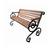Скамейка "Лоза" 1,5м с подлокотником                                                                                                                                                                    