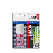 Эмаль KUDO для ПВХ профиля белая с кисточкой 15мл KU-7К6101                                                                                                                                             