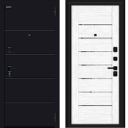 Дверь ДС Bravo R-3 Прайд (4/Б22) Total Black/Snow Melinga MG/Лунный камень RBE205*86Левая (033-2284)                                                                                                    
