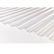 Поликарбонат профилированный монолитный 0,8мм 1,05х2,0м прозрачный                                                                                                                                      