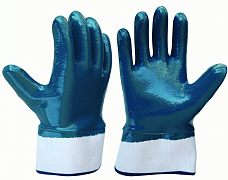 Перчатки нитриловые (синие) полное покрытие Стандарт (крага) ПЕР444                                                                                                                                     