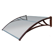 Козырек Krovent прозрачный с коричн. кроншт. 1200 мм                                                                                                                                                    