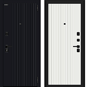 Дверь ДС Bravo R-3 Граффити-32/32 (32/Г32) Total Black/Super White/Лунный камень RBE 205*86 Правая                                                                                                      