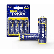 Батарейка 1.5В TOKOV ELECTRIC LR6/АА (блист.4шт)                                                                                                                                                        