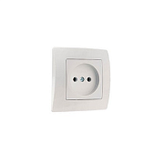 Розетка MAKEL Lilium Natural Kare с/у без з/к белая, 250В 16А 32001022                                                                                                                                  