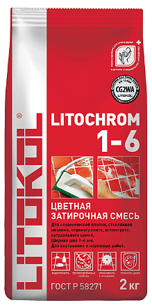 Затирка LITOCHROM 1-6 C.30 жемчужно-серый 2кг                                                                                                                                                           