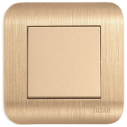 Выключатель LUXAR Deco с/у 1-кл. шампань с рифленой рамкой, 250В 10А (10.001.05)                                                                                                                        