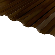 Поликарбонат профилированный монолитный 0,8мм 1,05х2,0м коричневый                                                                                                                                      