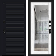 Дверь ДС Bravo R-3 Джет-3 (33.0/Б15) Total Black/Snow Melinga R/Лунный камень BE 205*86 Левая                                                                                                           
