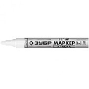 Маркер-краска ЗУБР МК-750 , круглый наконечник, белый 2-4мм (06325-8)                                                                                                                                   
