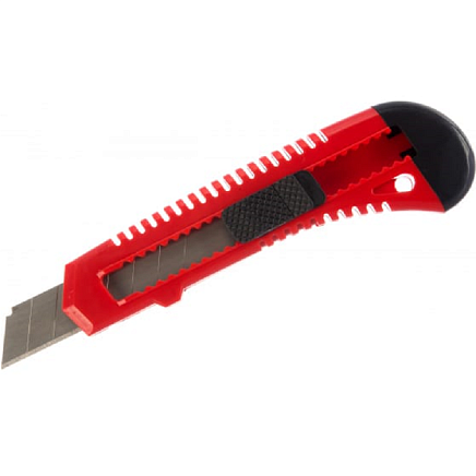 Нож из АБС пластика со сдвижным фиксатором АБС-18, сегмент.лезвия 18мм ЗУБР (09155_z01)                                                                                                                 