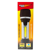 Фонарь ЯРКИЙ ЛУЧ S-140"SilverLine" LED 140/70лм+боковой COB100/50лм(4реж.),магнит,на2хD                                                                                                                 