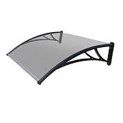 Козырек Krovent прозрачный с черн. кроншт. 1500 мм                                                                                                                                                      