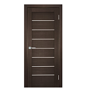 Дверь ТЕХНО 708 nanotex, венге 800*2000 стекло белый сатинат                                                                                                                                            