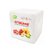 Салфетки бумажные целлюлозные, белые, 24х24см, 100л                                                                                                                                                     